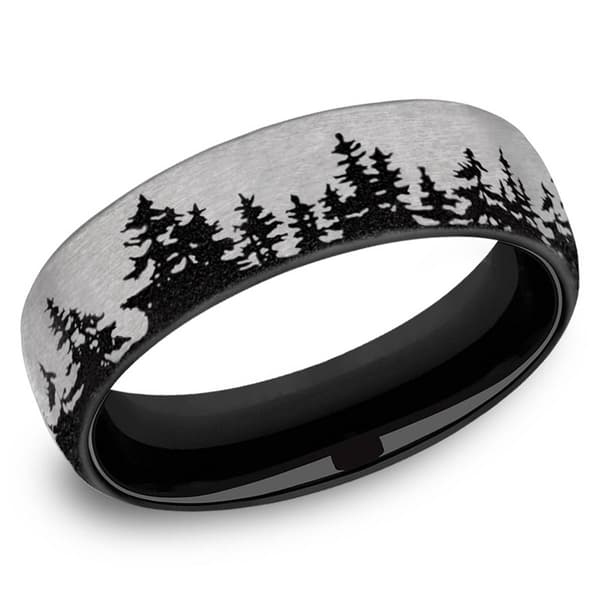 Mens Endless Affection(tm) 6.5mm Titanium Treeline Band