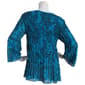 Plus Size Floral & Ivy 3/4 Bell Sleeve Paisley Keyhole Blouse - image 2