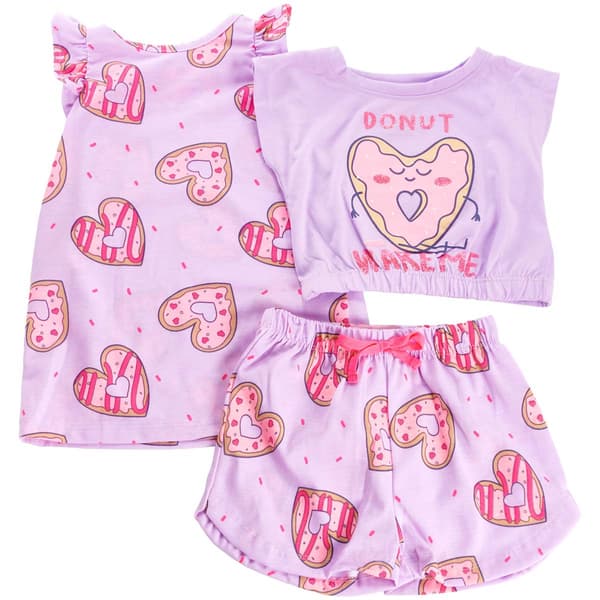 Toddler Girl Freestyle Revolution 3pc.Donut Wake Me Up Pajama Set - image 