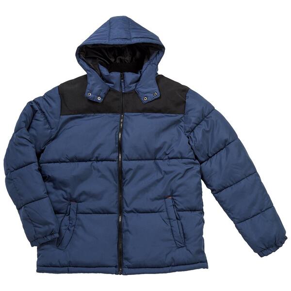 Mens Axcent Color Block Puffer Coat - image 