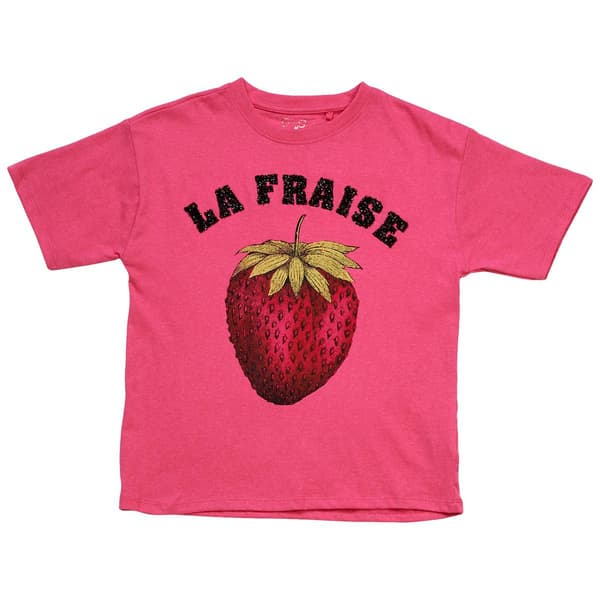 Girls (7-16) Jessica Simpson Strawberry Oversized Tee - image 