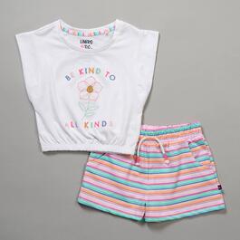 Girls &#40;7-12&#41; Limited Too&#40;tm&#41; 2pc. Be Kind To All Top & Shorts Set