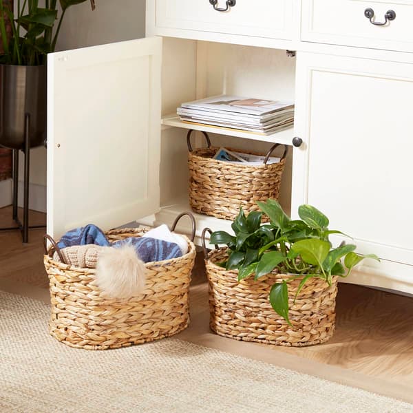 9th & Pike&#174; Braided Natural Wicker Storage Baskets - Set of 3