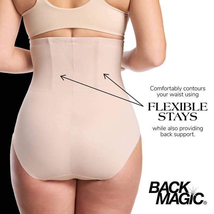Womens Naomi & Nicole Back Magic High Waist Brief Shaping Panties