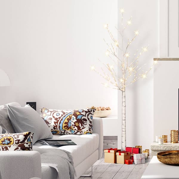 Puleo International 6ft. Pre-Lit Artificial Twig Christmas Tree