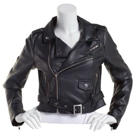 Juniors Ashley Moto Solid Jacket with Belt