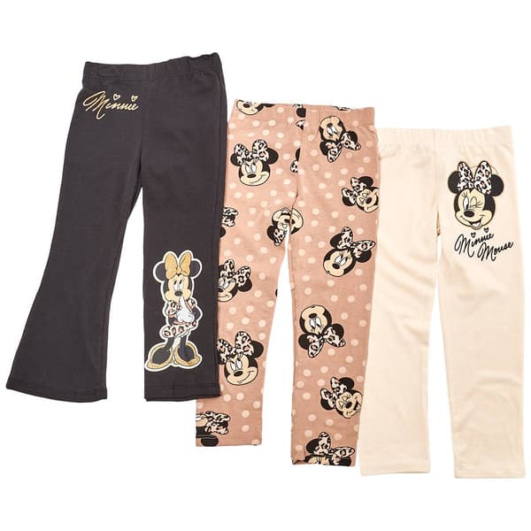 Girls (4-6x) Disney 3pk. Minnie Mouse Mixed Leggings - image 