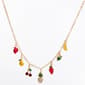 Ashley Gold-Tone Chain Necklace with Fruit Charms - image 1