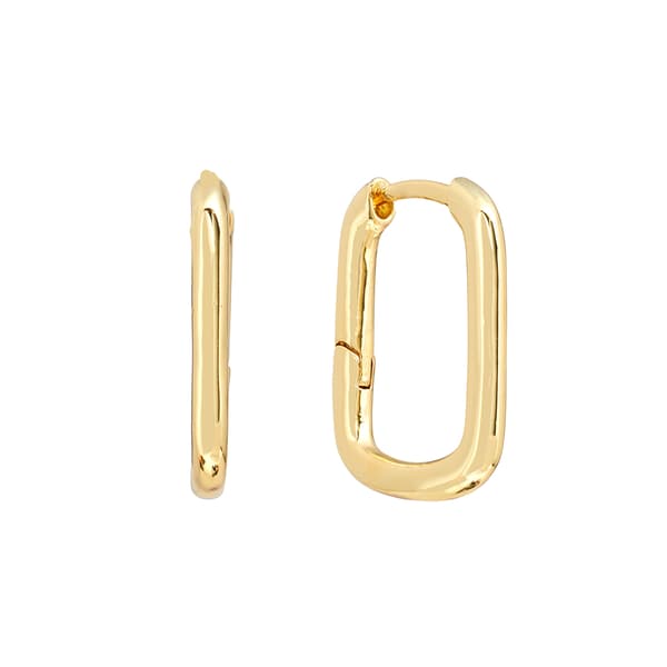 Athra Gold Over Brass 20mm Rectangle Huggie Hoops - image 