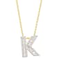 Gianni Argento Gold Plated Diamond Baguette Initial K Necklace - image 1