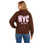 Juniors Rebel Veil French Terry Puff Boyfriend Zip Hoodie - Dots - image 3