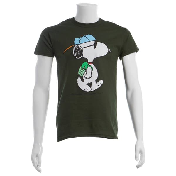 Young Mens Peanuts Cool Snoopy Short Sleeve Graphic Tee - image 