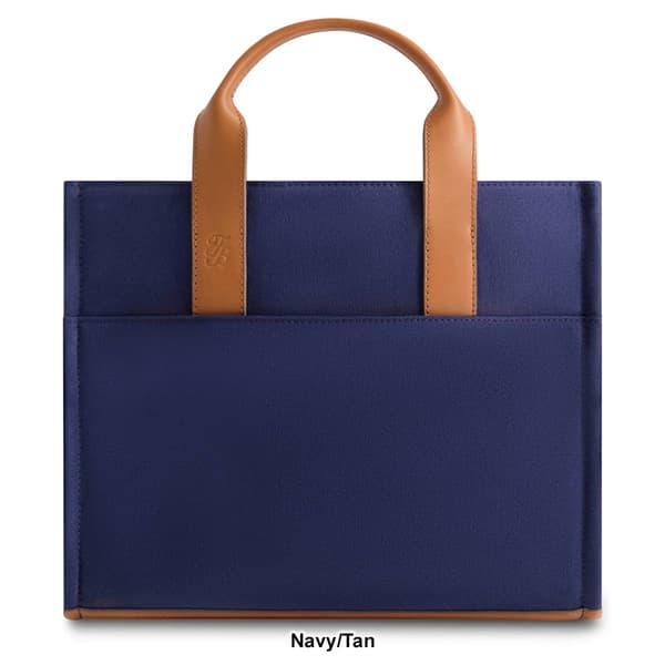 Tommy Bahama Solid Canvas Medium Tote w/ Leather Trim - image 