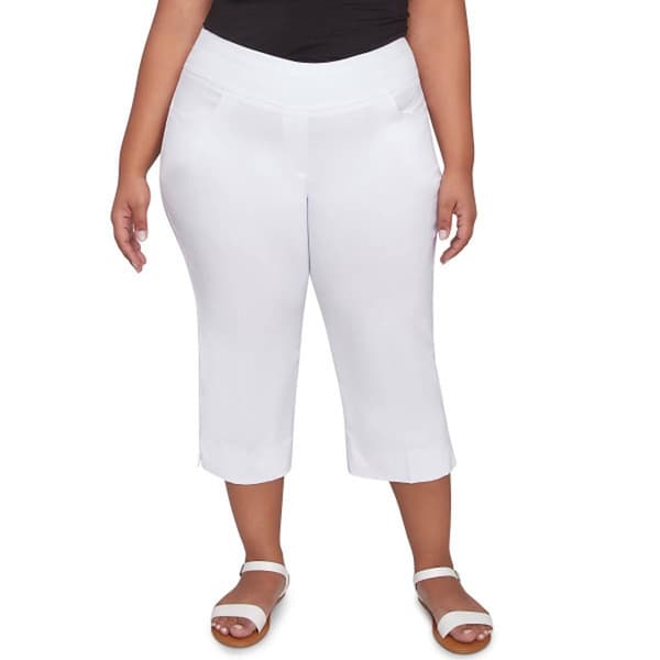 Plus Size Ruby Rd. Key Items Silky Tech Pull-On Capri Pants