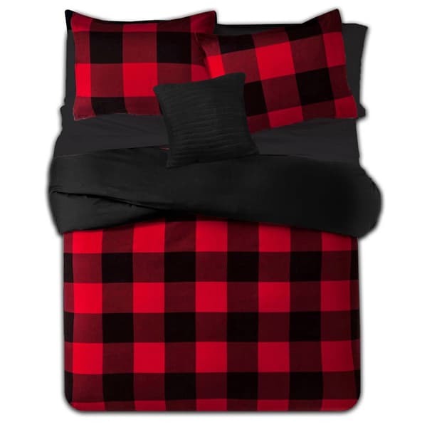 Sweet Home Collection Buffalo Plaid Reversible 8pc. Bed In A Bag
