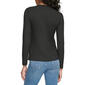 Womens Calvin Klein Long Sleeve Smocked Abstract Cutout Knit Tee - image 2
