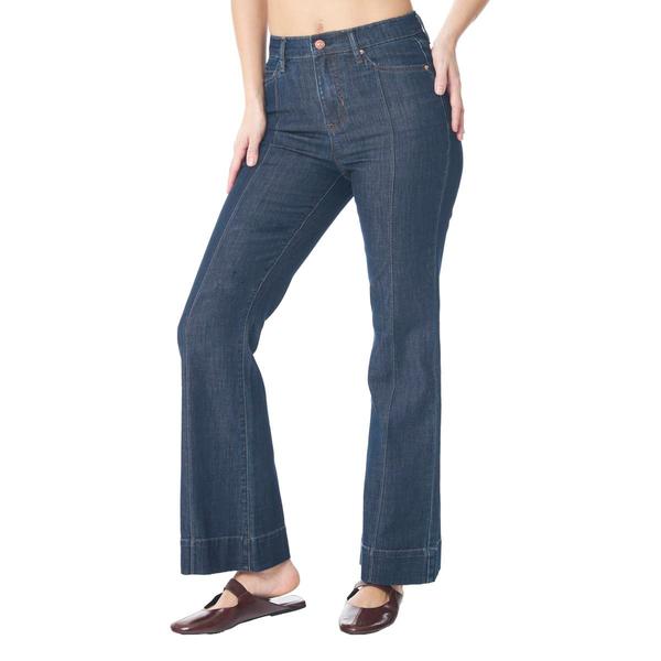 Womens Nicole Miller Super High Rise Flare 31 Seam Front Drapey - image 
