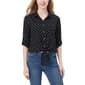 Plus Size NY Collection 3/4 Sleeve Dots Casual Button Down - image 1