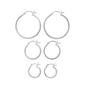 Forever New 3pr. Sterling Silver Graduated Endless Hoop Earrings - image 1