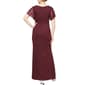 Petite SLNY Flutter Sleeve Solid Glitter Mesh Maxi Dress - image 2