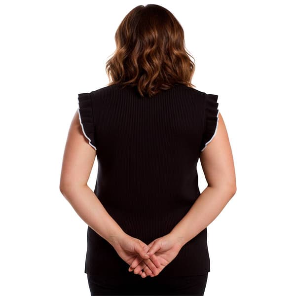 Plus Size Rio & Rian Extended Tipped Cascade Sleeve Sweater