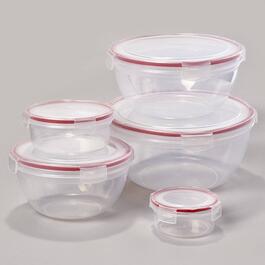 Farberware&#40;R&#41; 10pc. Round Food Storage Containers with Lids - Red