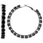 Jessica Simpson Black Plated Crystal Hoop Earrings - image 3