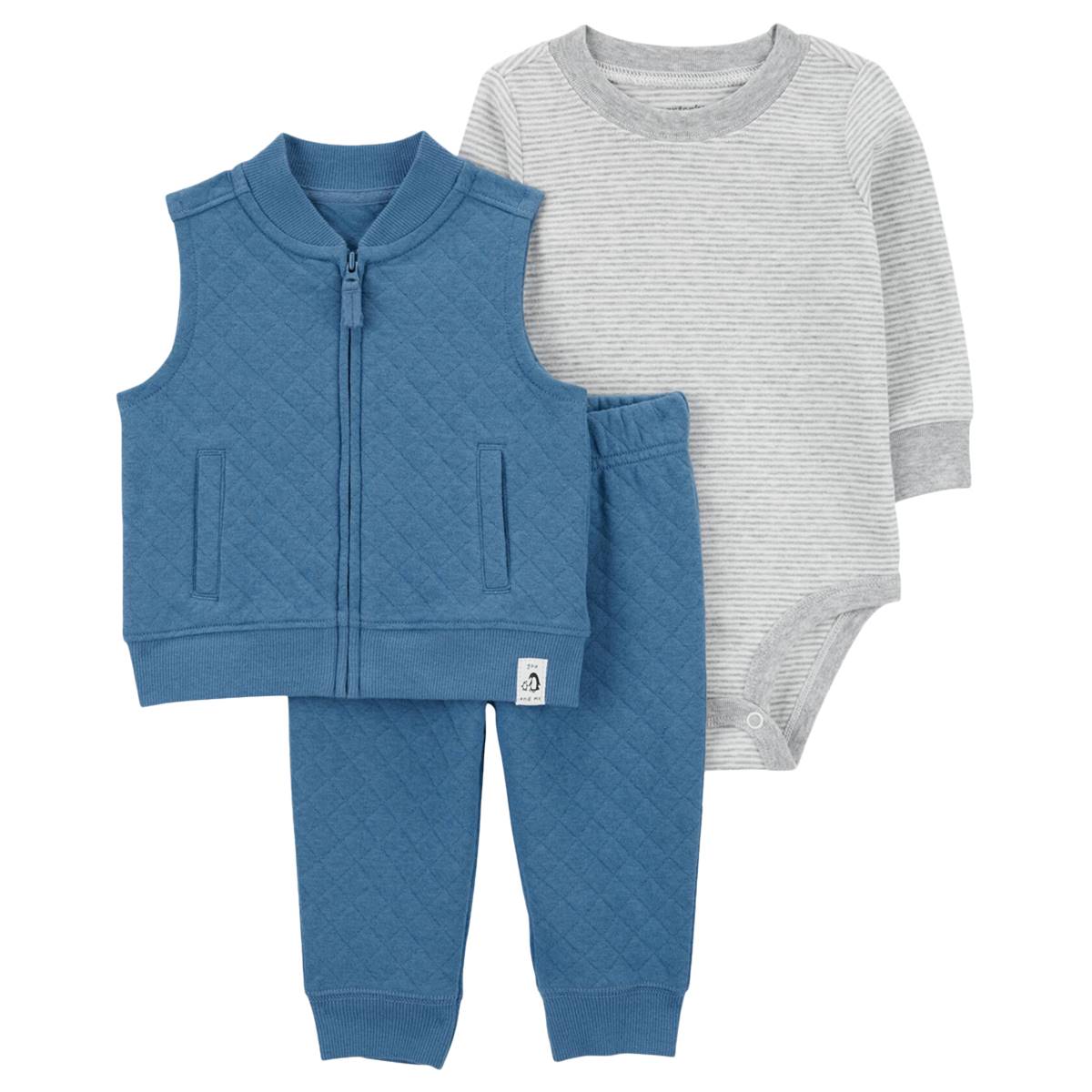 Baby Boy (3-24M) Carter’s® 3pc. Quilted You & Me Little Vest Set - Boscov's