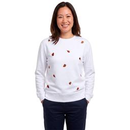 Womens Remi James Long Sleeve Leaves & Acorns Fleece Sweatshirt