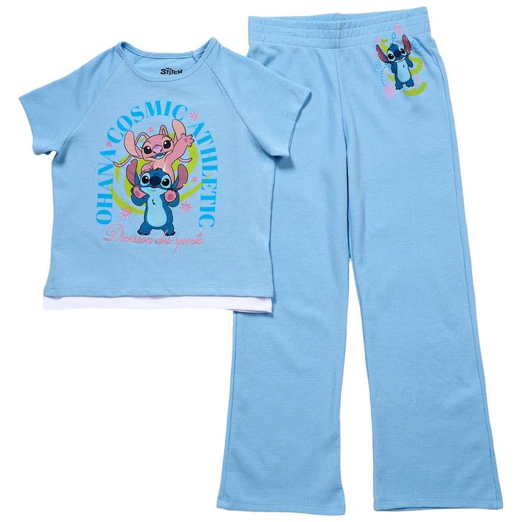Girls (7-16) Disney Lilo & Stitch 2pc. Stitch/Angel Tee & Pants