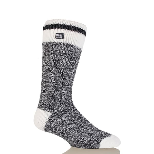 Mens Heat Holders&#40;R&#41; Cream Block Twist Socks