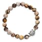 Semi-Precious Stone Stretch Bracelet with Cat Spacer Bead - image 1