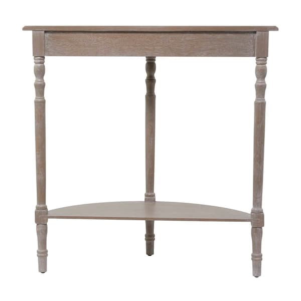 9th & Pike® Light Brown Traditional Half Moon Wood Console Table