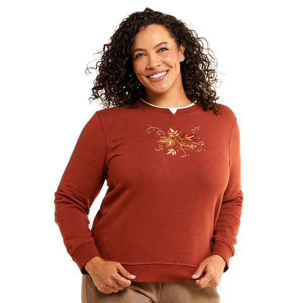 Womens Hasting & Smith Center Leaf Spray Sweatshirt - image 