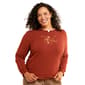 Womens Hasting & Smith Center Leaf Spray Sweatshirt - image 1