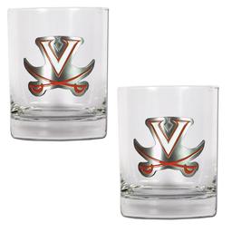 NCAA Virginia Cavaliers Rocks Glass Set