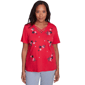 Womens Alfred Dunner Land of the Free Stars Criss-Cross Tee - image 1