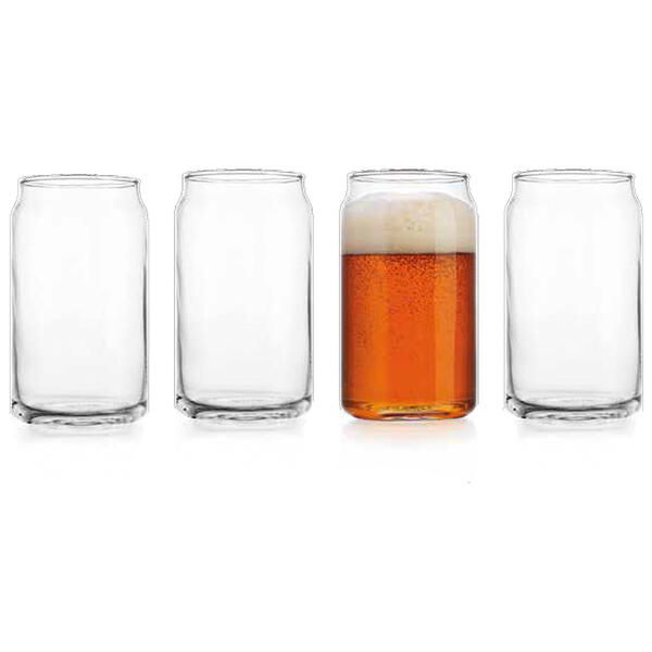 Home Essentials Basic 16oz. Beer Can Glasses - Set of 4 - image 