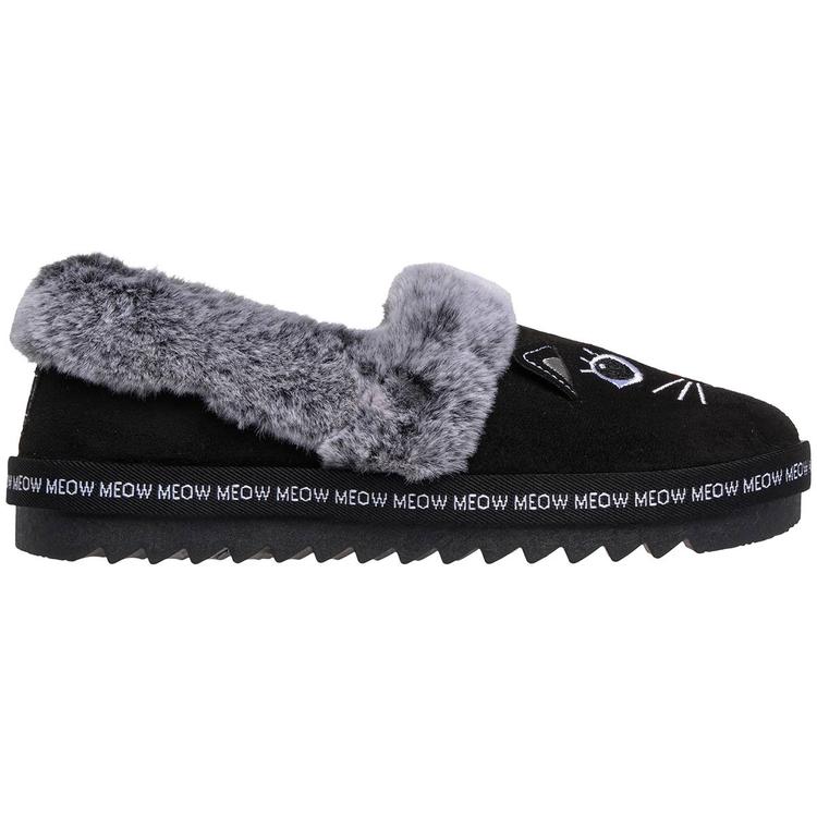 Womens Skechers BOBS Cozy Kiss - Cozy Cat Bootie Slippers