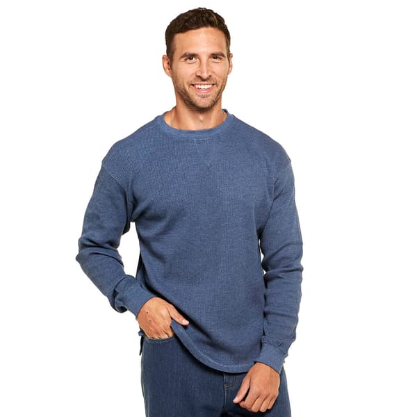 Mens Bass Creek Outfitters Solid Long Sleeve Thermal Crew Tee - image 