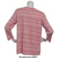 Petite Hasting & Smith 3/4 Sleeve Stripe Open Crewneck - image 2