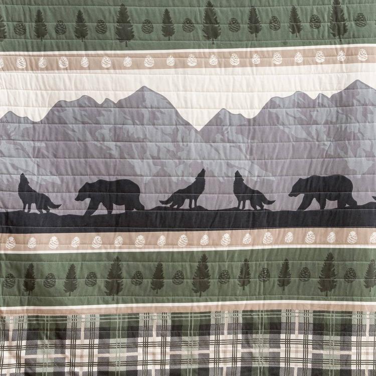 FreshFolds Salt Creek 3pc. Reversible Mountainscape Quilt Set