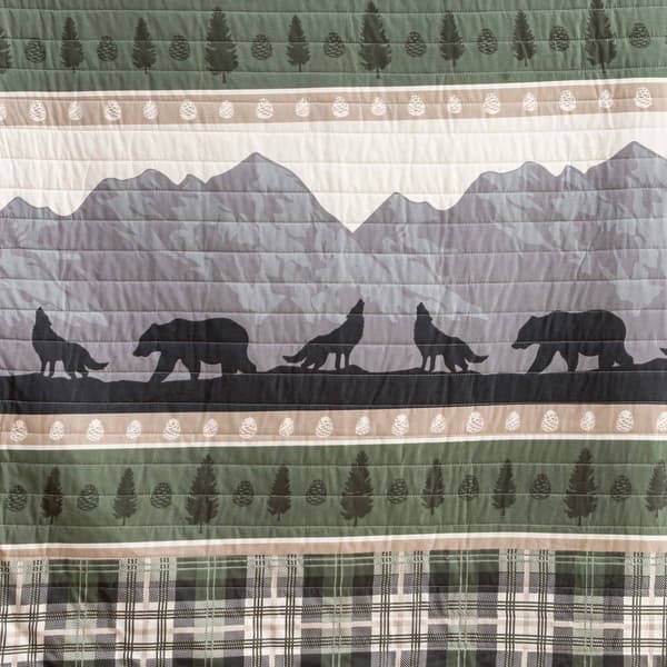FreshFolds Salt Creek 3pc. Reversible Mountainscape Quilt Set