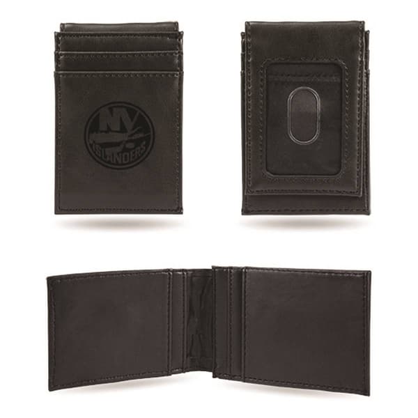 Mens NHL New York Islanders Faux Leather Front Pocket Wallet - image 