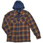 Young Mens Tony Hawk Flannel Hooded Shacket - Ensign Blue - image 1
