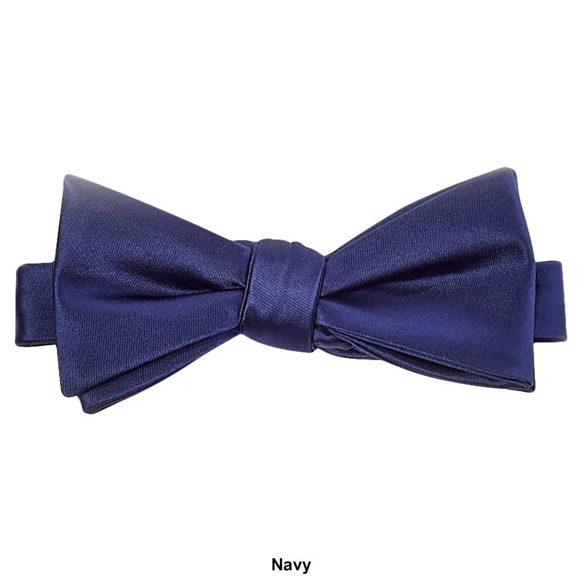 Mens John Henry Satin Solid Bow Tie in Box