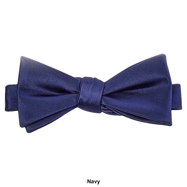 Mens John Henry Satin Solid Bow Tie in Box