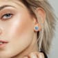 Sophia B 10kt. White Gold Diamond & Blue Topaz Stud Earrings - image 4