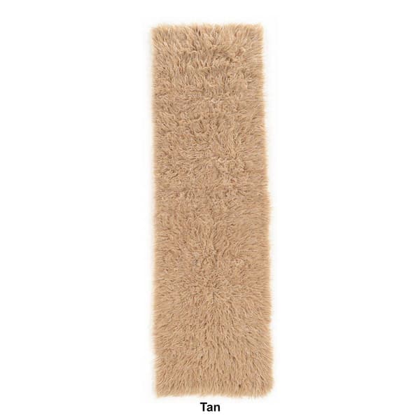 Linon Flokati Natural Runner - 2 x 8