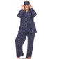 Plus Size White Mark Dotted Long Sleeve 3pc. Pajama Set - image 6